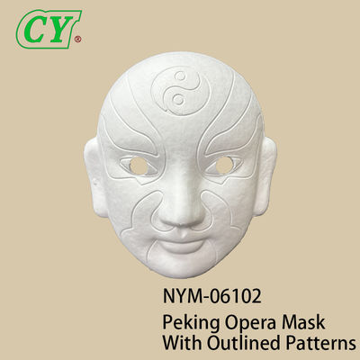 کاغذ سفید مچی دست نقاشی لبخند صورت Cosplays ماسک های DIY ماسک های ونیزی ماسک های مهمانی